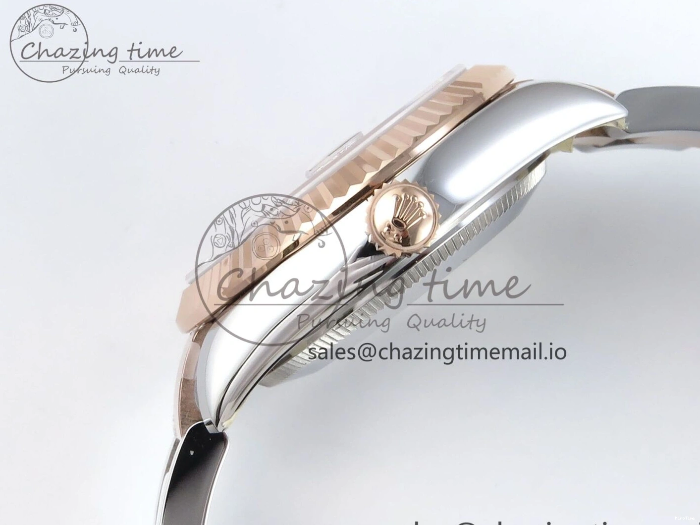 MiroTime 0218 DateJust 31 278271 ARF 1:1 Best Edition 904L Steel Purple Roman Diamonds Dial on SS RG Oyster Bracelet ETA TechFriendly 523